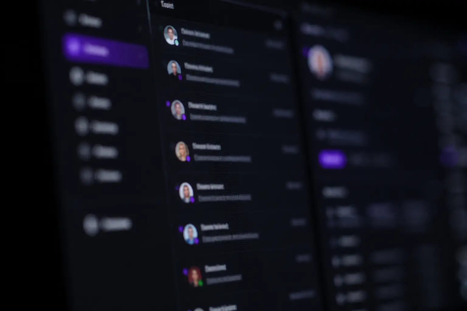 Painel de CRM com a lista de leads recebidos
